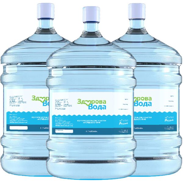 Три бутлі Очищеної води по 18.9л.