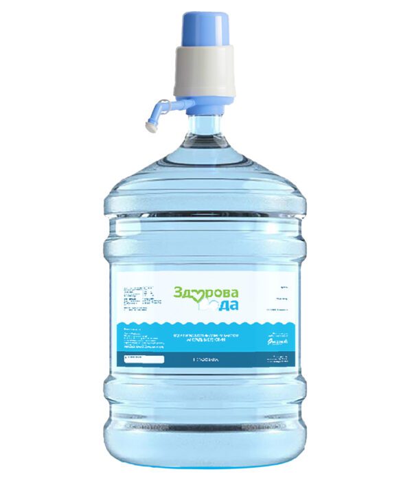 Комплект: Бутель води 18,9л. з механічною помпою.